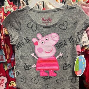 Peppa Pig Gray and Pink Kids Tee